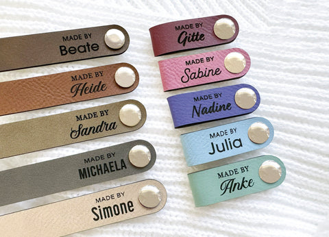 Entdecke die Welt der personalisierten Kunstleder Labels: Deine kreative Note für jedes Projekt!