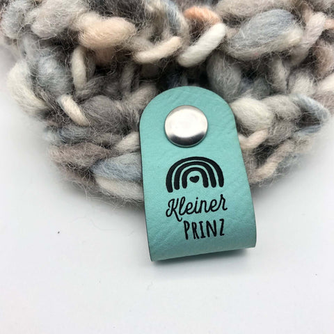 Kunstleder Labels sofort verügbar mit Motiv
