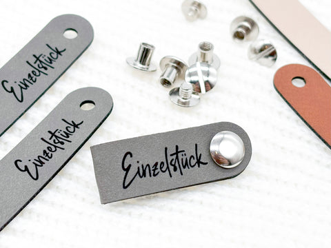Label-Set "Einzelstück" - Label aus Kunstleder - CS0025