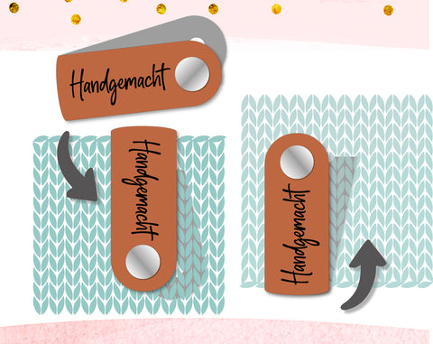 Label-Set "Handgemacht"- Label aus Kunstleder - CS0026