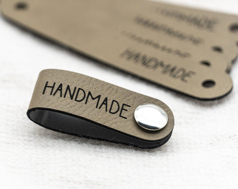 Label-Set "HANDMADE" - Beige - CS0018 - für Häkelkörbe etc.