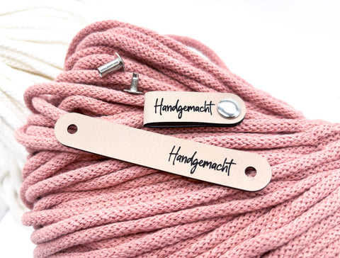 Label-Set "Handgemacht"- Label aus Kunstleder - CS0026