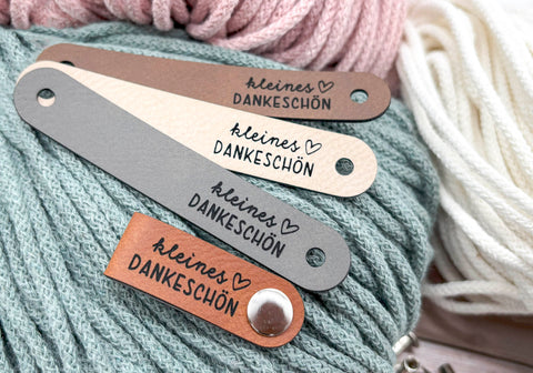 Label-Set "Kleines Dankeschön"- Label aus Kunstleder - CS0029