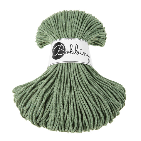 3 mm Bobbiny Junior Kordel, Baumwolle - Eucalyptus Green