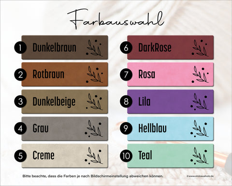 Label "Kleines Dankeschön"- Label aus Kunstleder - CS0029