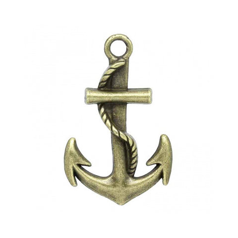 Anhänger "Anker" - 22x36 mm- Bronze