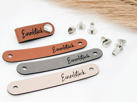 Label-Set "Einzelstück" - Label aus Kunstleder - CS0025