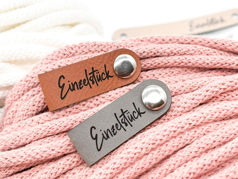 Label-Set "Einzelstück" - Label aus Kunstleder - CS0025