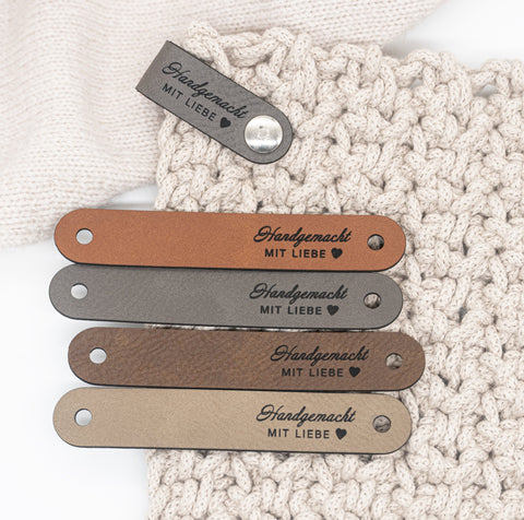 Label-Set "Handgemacht mit Liebe", 90x15 mm, CS0048
