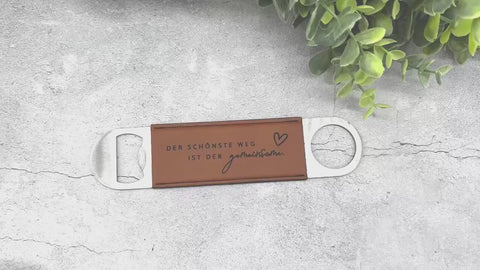 Flaschenöffner mit Gravur Name und Datum - Personalisiertes Hochzeitsgeschenk / Geschenk Verlobung / Jahrestag / Valentinstag