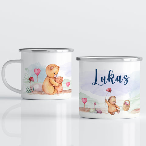 Kindertasse personalisiert mit Namen und Bären