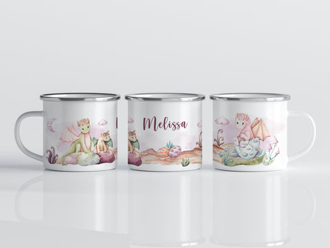 Tasse personalisiert mit Namen / Tasse mit mit Drachen und Namen - ET2009