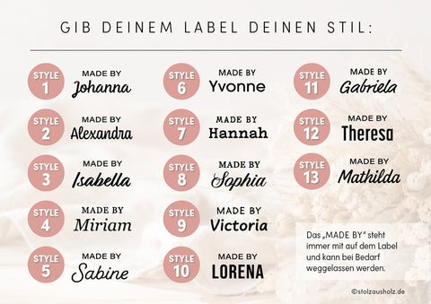 Personalisierte Labels mit Chicago Screws - Kunstleder-Label mit Schrauben