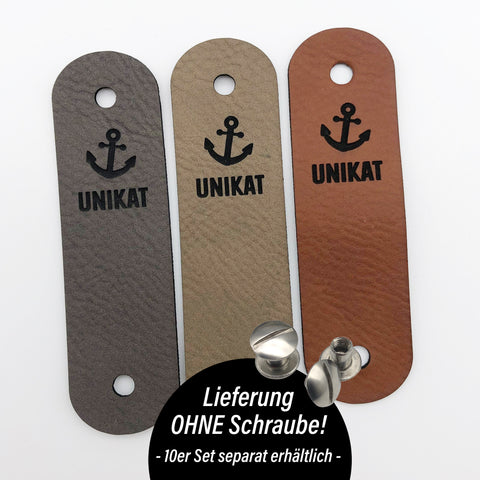 Label "Unikat" mit Anker - verschiedene Farben - CS0003 - Stolz aus Holz