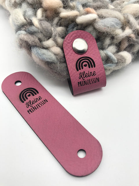 Label "Kleine Prinzessin" mit Regenbogen - verschiedene Farben - CS0005 - Stolz aus Holz