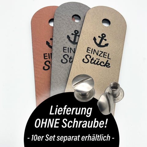 Label "Einzelstück" mit Anker- verschiedene Farben - CS0007 - Stolz aus Holz