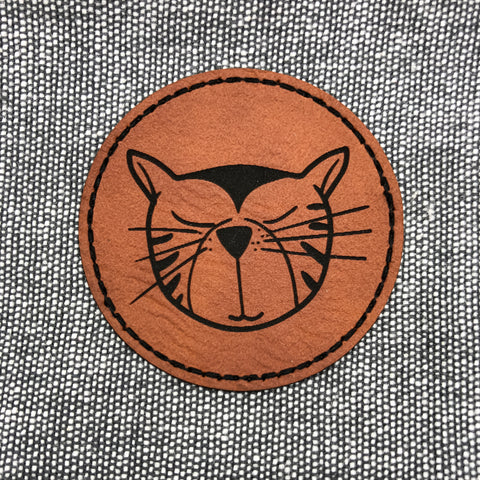 Aufnäher aus Kunstleder "Tiger" - Stolz aus Holz