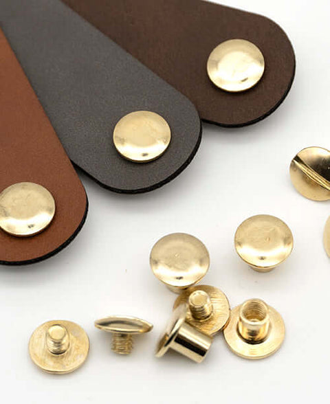10er-Set Label-Schrauben in den Farben Silber, Gold oder Schwarz - Stolz aus Holz