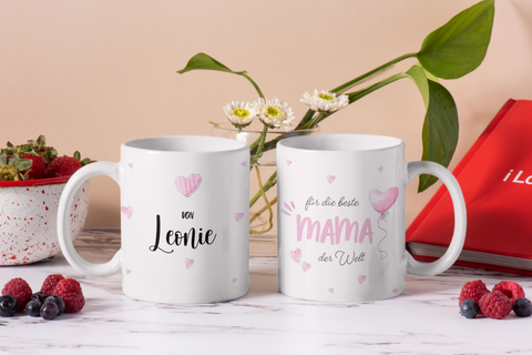 Tasse Beste Mama personalisiert mit Namen