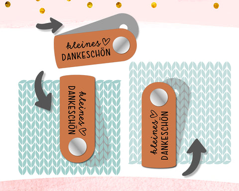 Label-Set "Kleines Dankeschön"- Label aus Kunstleder - CS0029