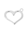Anhänger Herz silberfarben 13x16 mm