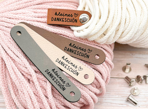 Label-Set "Kleines Dankeschön"- Label aus Kunstleder - CS0029
