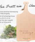 Personalisiertes Schneidebrett Erle - Hochzeitsgeschenk mit Gravur Name & Datum - Geschenkidee Brautpaar individuell