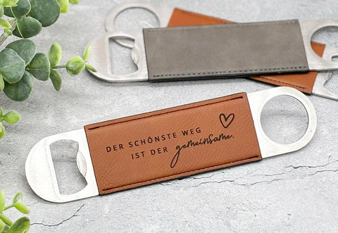 Flaschenöffner mit Gravur Name und Datum - Personalisiertes Hochzeitsgeschenk / Geschenk Verlobung / Jahrestag / Valentinstag
