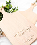 Personalisiertes Schneidebrett Erle - Hochzeitsgeschenk mit Gravur Name & Datum - Geschenkidee Brautpaar individuell