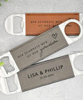 Flaschenöffner mit Gravur Name und Datum - Personalisiertes Hochzeitsgeschenk / Geschenk Verlobung / Jahrestag / Valentinstag