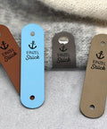 Kunstleder Label Einzelstück mit Anker