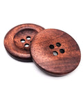 1 Knopf aus Holz, rund, 35 mm - Stolz aus Holz