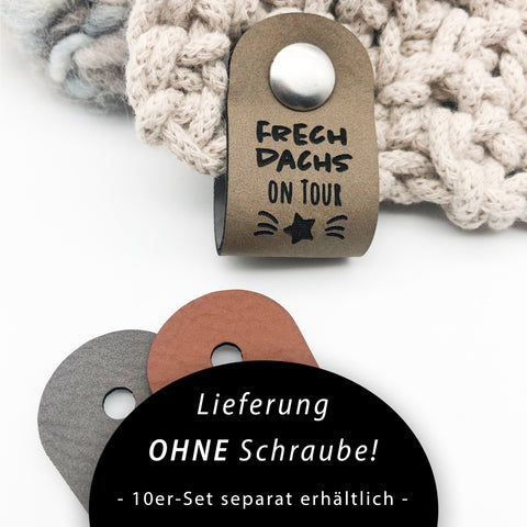 Label "Frechdachs On Tour" - verschiedene Farben - CS0008 - Stolz aus Holz