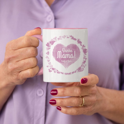 Tasse "Danke Mama!" personalisiert mit Wunschnamen