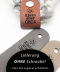 Label "KLEIN ABER OHO" - verschiedene Farben - CS0010 - Stolz aus Holz