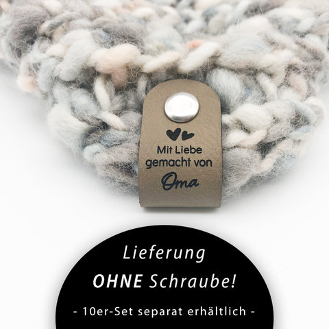 Label "Mit Liebe gemacht von Oma" - verschiedene Farben - CS0015 - Stolz aus Holz