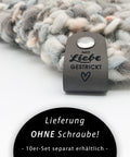 Label "Mit Liebe gestrickt" - verschiedene Farben - CS0013 - Stolz aus Holz