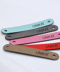 Kunstleder Label "UNIKAT" für Häkelkörbe etc. - 90x15 mm - CS0019 - Stolz aus Holz