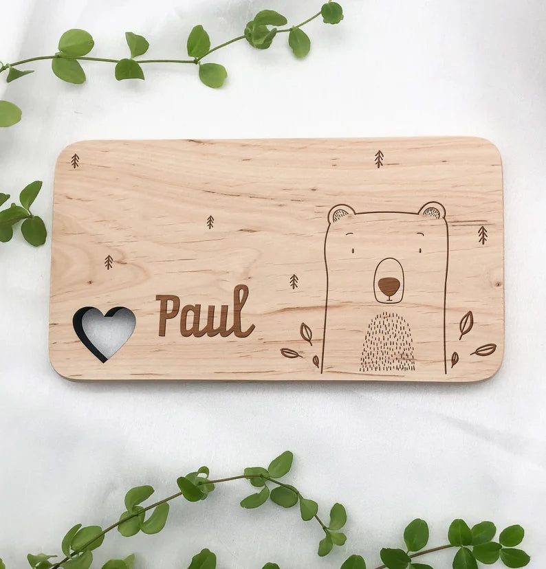 Backlöffel Aus Holz Mit Bärenmotiv – Ca. 30 Cm, Lasergraviert, Einzigartiges Design