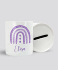 Personalisierte Spardose Name, Tiere, Spardose mit Name, Spardose personalisiert, Regenbogen, Geschenk Kind, SD1024