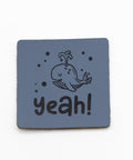 Kunstleder Label zum Annähen "Yeah!" - Stolz aus Holz